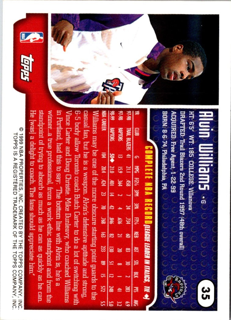 1999 Topps Alvin Williams