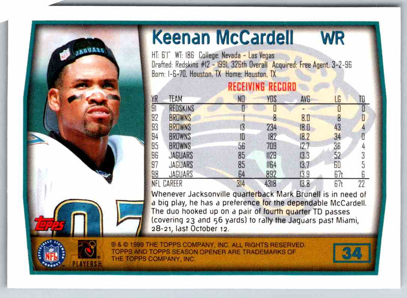 1999 Topps Keenan McCardell