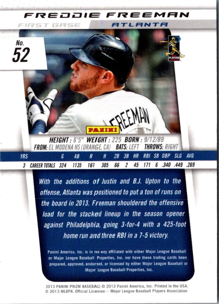 2013 Panini Prizm Freddie Freeman