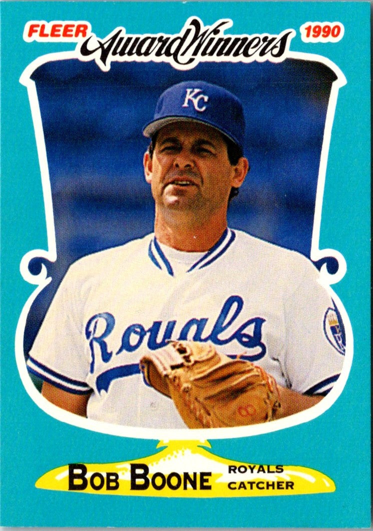 1990 Fleer Award Winners Bob Boone