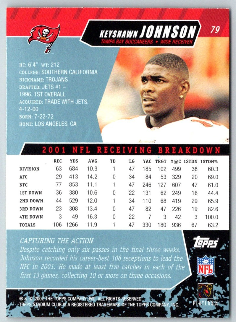 2002 Stadium Club Keyshawn Johnson
