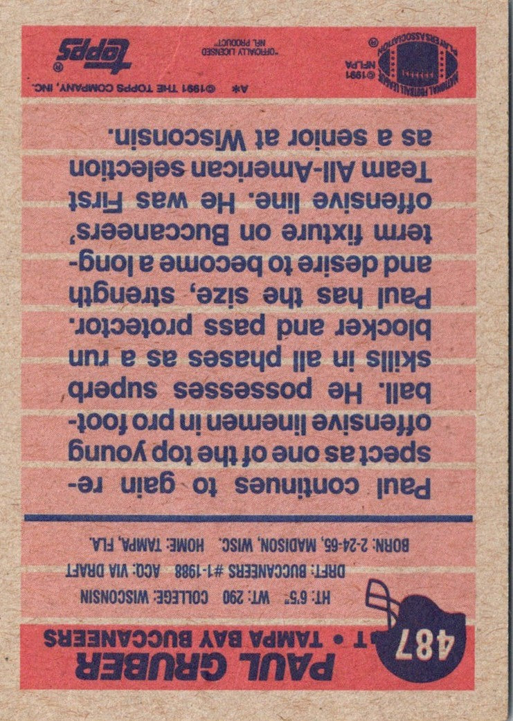 1991 Topps Paul Gruber