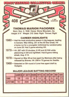 1981 Donruss Tom Paciorek #408