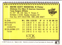 1991 ProCards Wayne Rosenthal #178