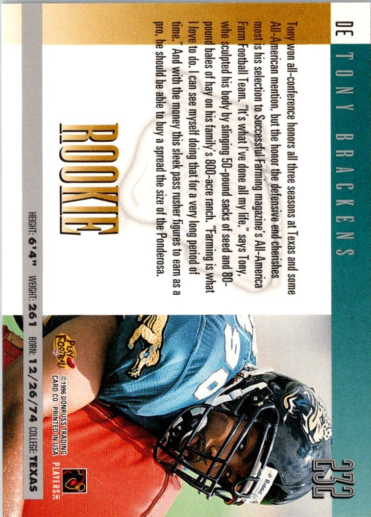 1996 Donruss Tony Brackens