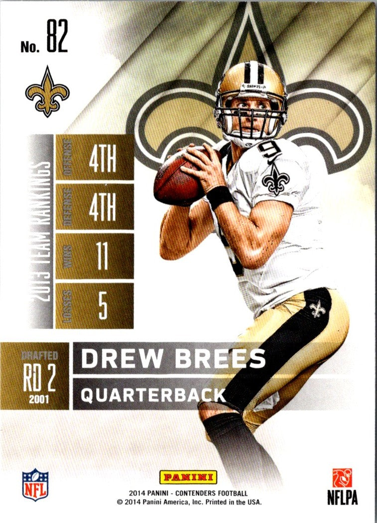 2014 Panini Contenders Drew Brees