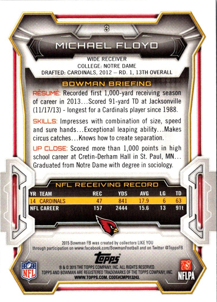 2015 Bowman Michael Floyd