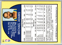 1990 Hoops Michael Adams #91