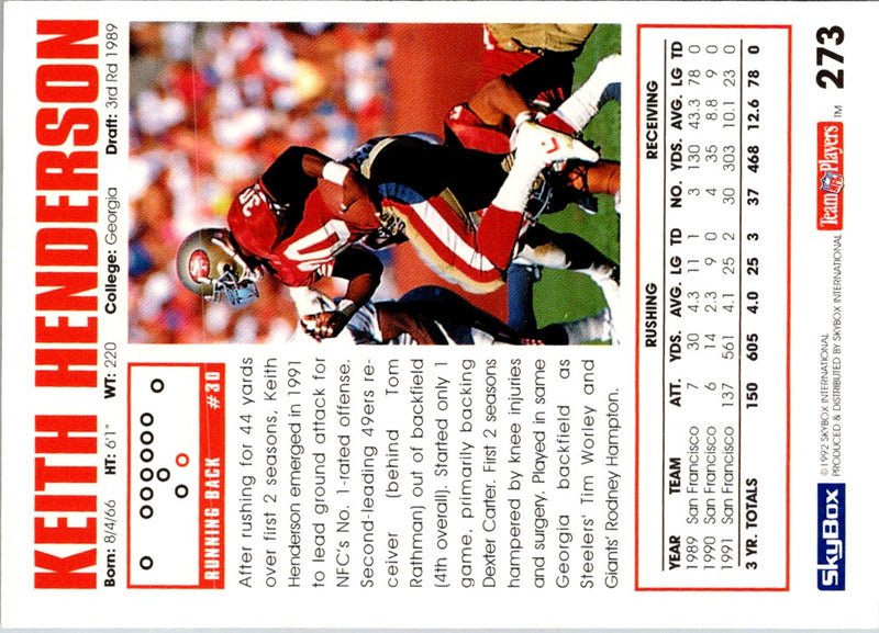 1992 SkyBox Impact Keith Henderson