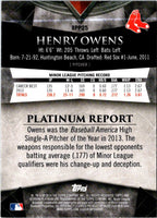 2014 Bowman Platinum Prospects Henry Owens #BPP25