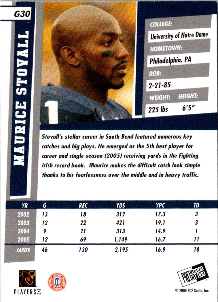 2006 Press Pass SE Maurice Stovall