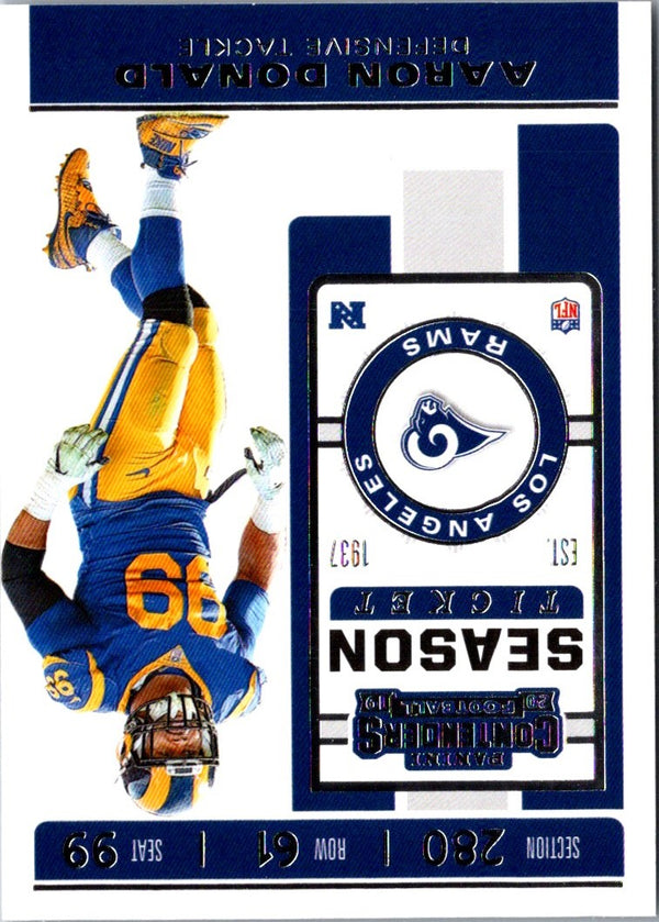 2019 Panini Player of the Day Aaron Donald #99