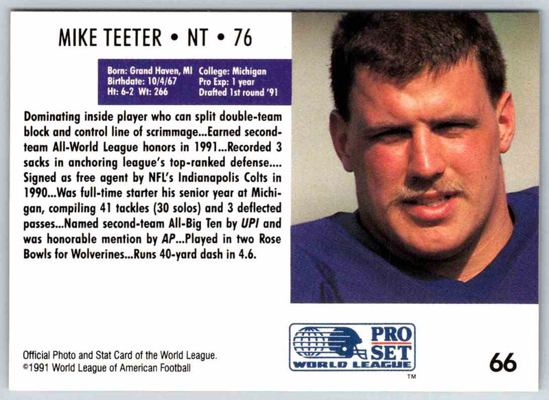 1991 Proset World League Mike Teeter
