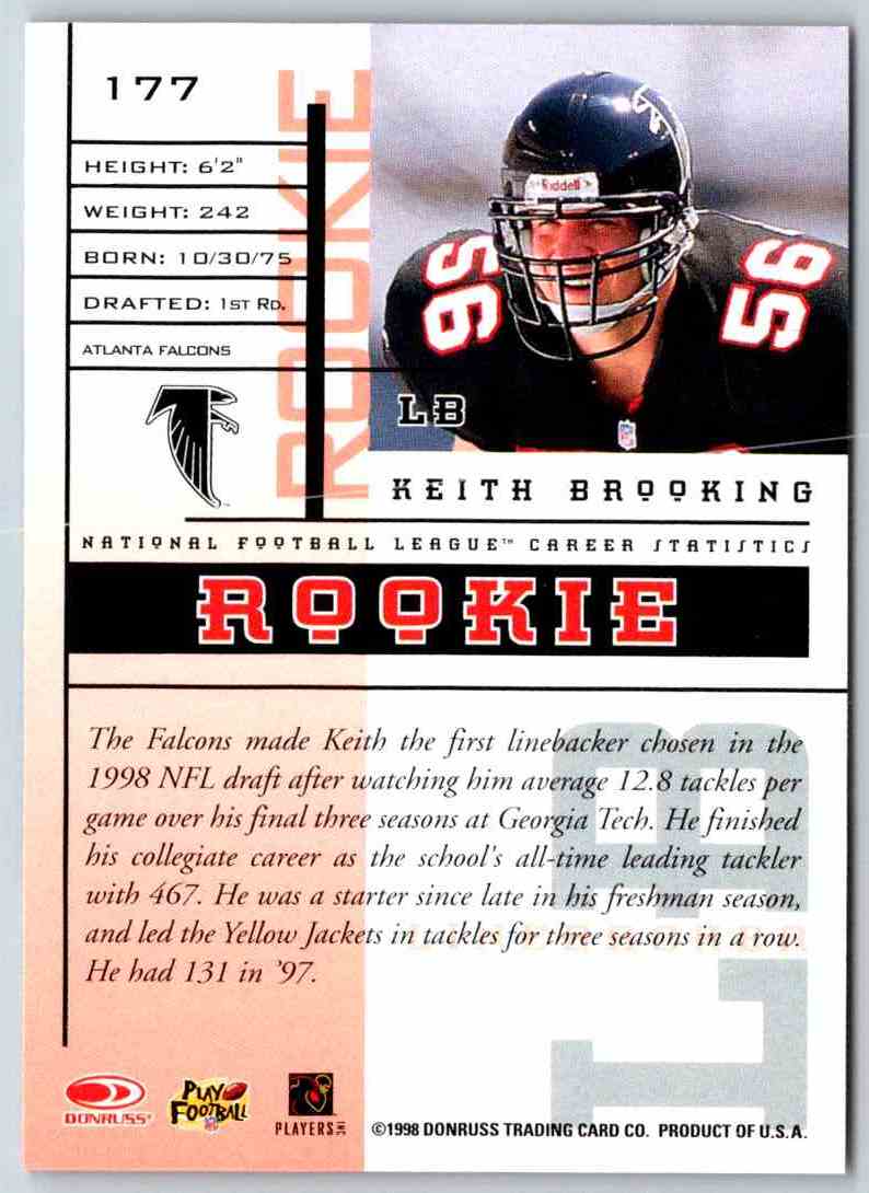 1998 Leaf Rookies And Stars Keith Brooking