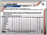 2020 Topps Rowan Wick #494