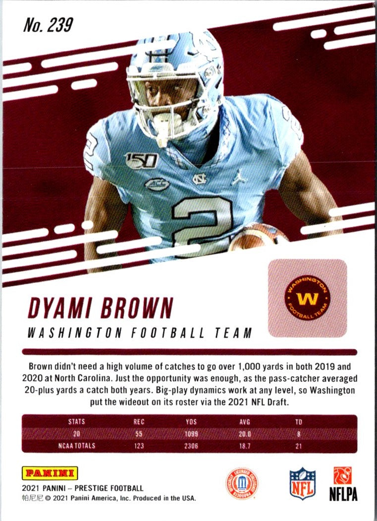 2021 Panini Prestige Dyami Brown