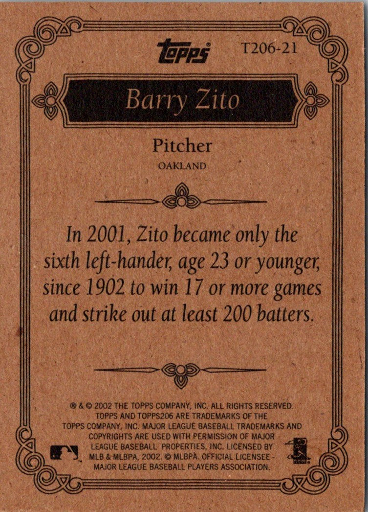 2002 Topps 206 Team Series 2 Barry Zito