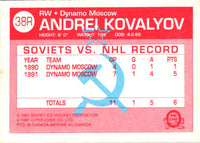 1991 O-Pee-Chee Central Red Army Andrei Kovalyov #38R