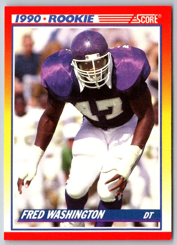 1990 Score Fred Washington #625 Rookie