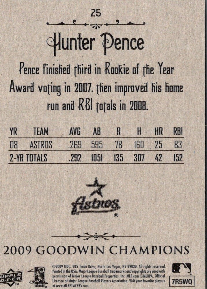 2009 Upper Deck Goodwin Champions Hunter Pence