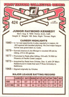 1981 Donruss Junior Kennedy #424