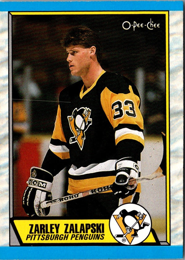 1989 O-Pee-Chee Zarley Zalapski #168 Rookie