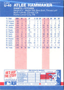 1987 Fleer Update Glossy Atlee Hammaker