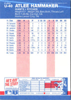 1987 Fleer Update Glossy Atlee Hammaker #U-40
