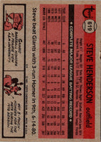 1981 Topps Steve Henderson #619