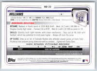 2020 Bowman Case Williams #BD-23