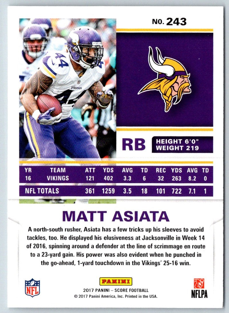 2017 Score Scorecard Matt Asiata
