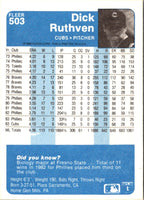 1984 Fleer Dick Ruthven #503