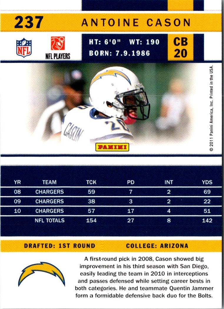 2011 Score Antoine Cason