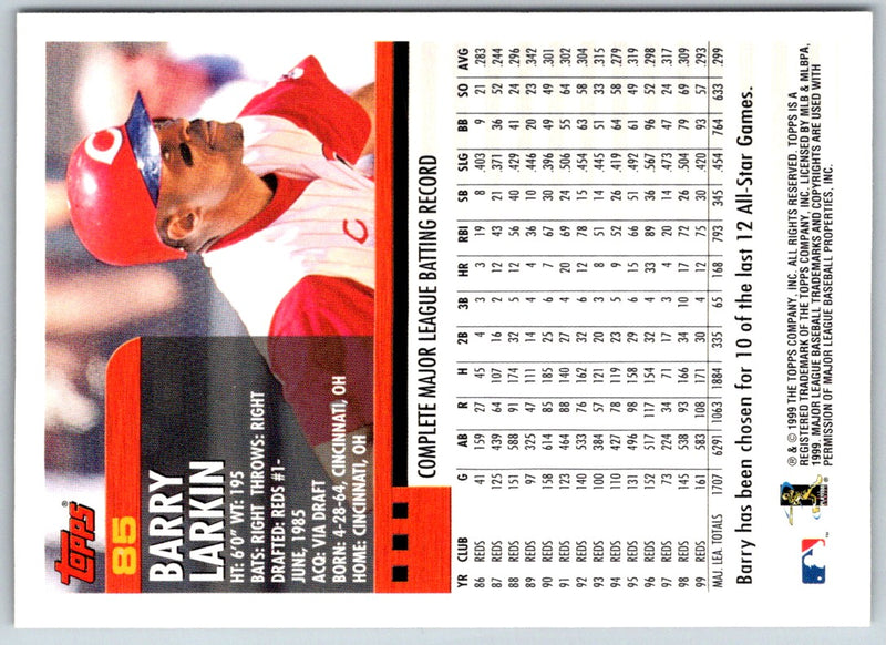 2000 Topps Barry Larkin