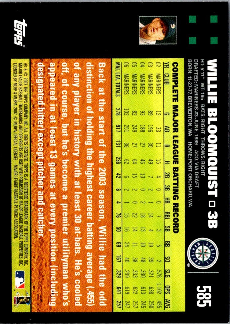 2007 Topps Willie Bloomquist