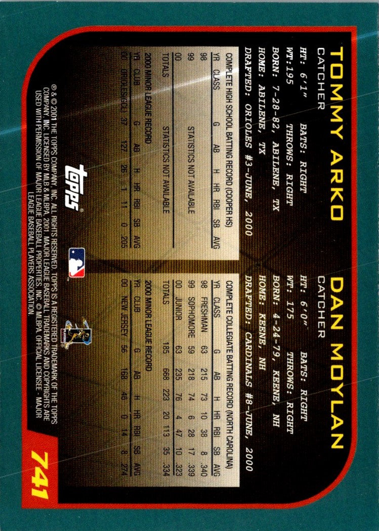 2001 Topps Tommy Arko/Dan Moylan