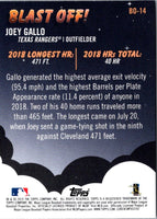 2019 Topps Big League Blast Off! Joey Gallo #BO-14