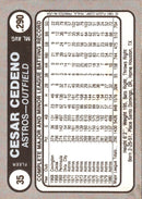 1981 Fleer Star Stickers Cesar Cedeno