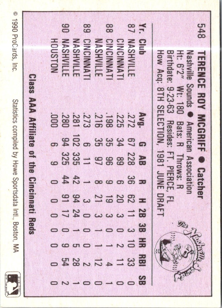 1990 ProCards AAA Terry McGriff