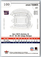2003 Fleer Authentix Amani Toomer #100