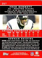 2007 Bowman Fred Bennett #257 Rookie