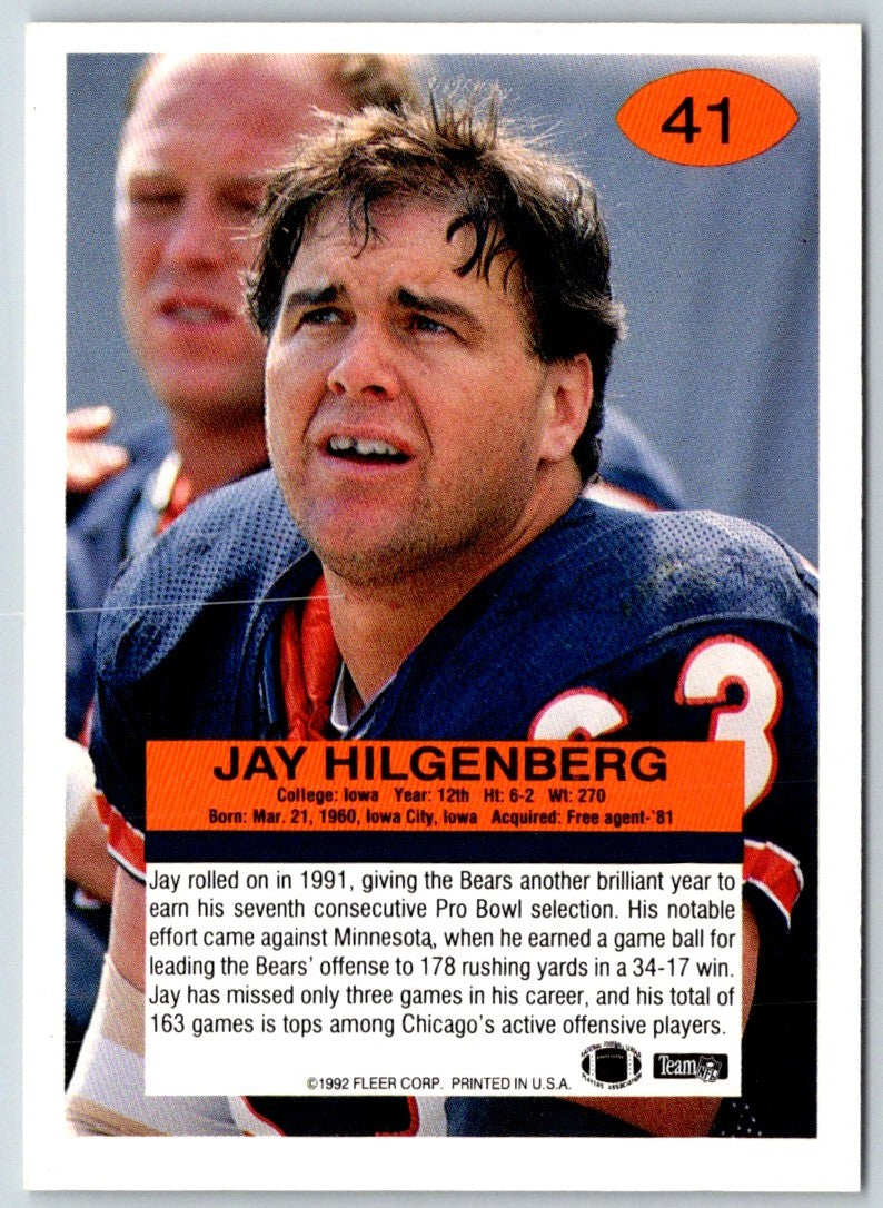 1992 Fleer Jay Hilgenberg