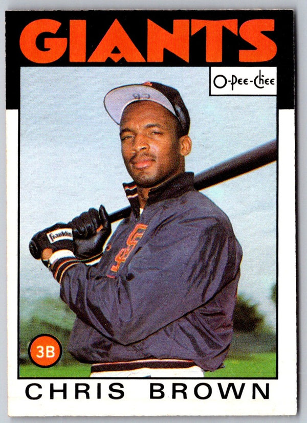 1986 O-Pee-Chee Chris Brown #383