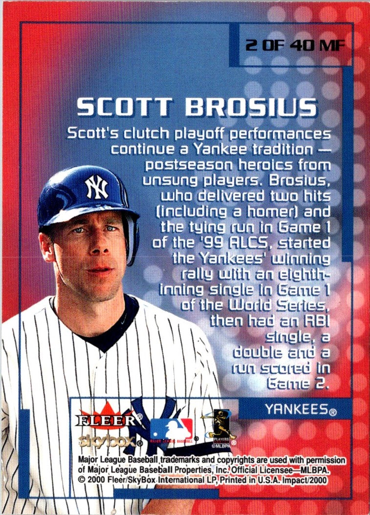 2000 Fleer Impact Mighty Fine in '99 Scott Brosius