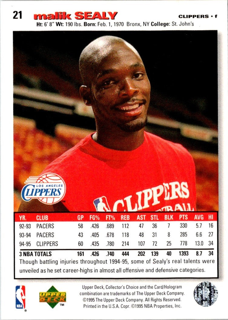 1995 Collector's Choice Malik Sealy