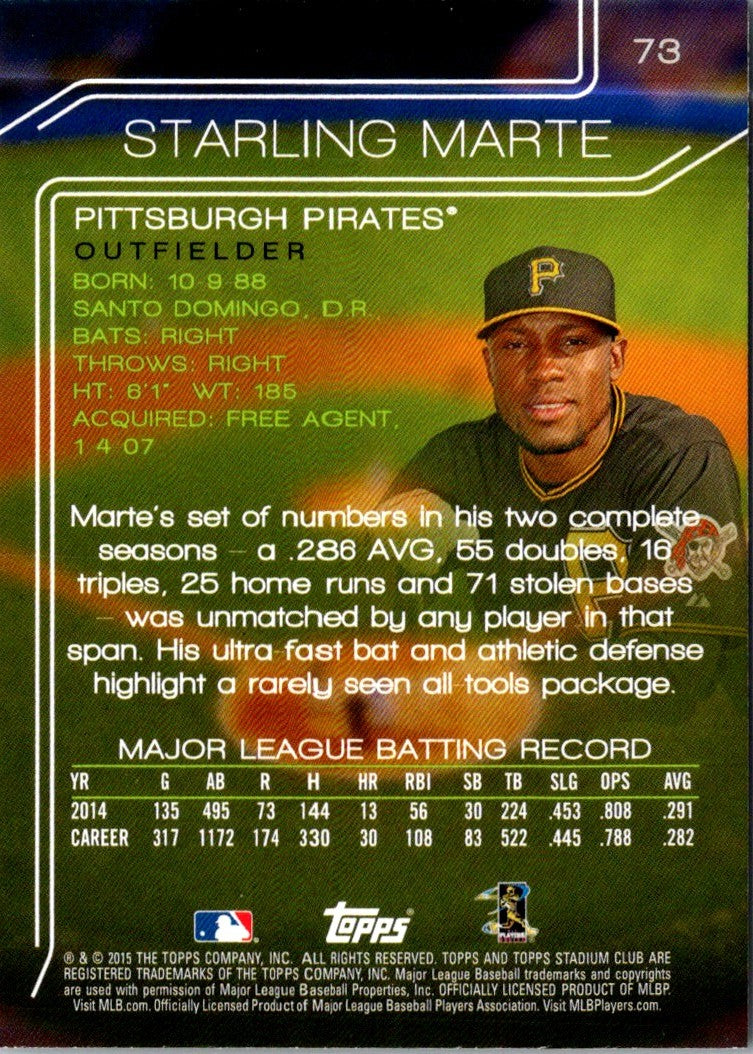 2015 Stadium Club Starling Marte