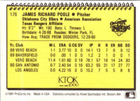 1991 ProCards Jim Poole #176