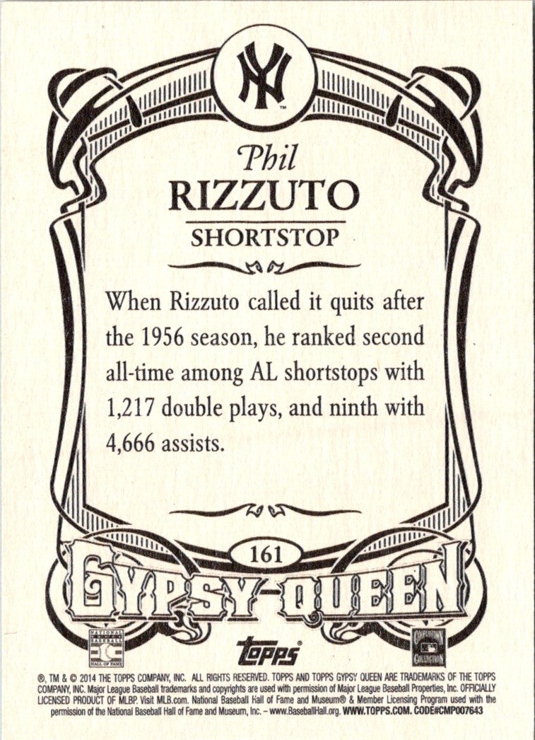 2014 Topps Gypsy Queen Phil Rizzuto