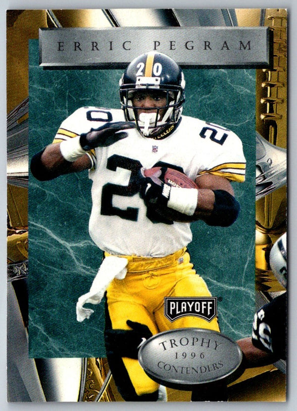 1996 Playoff Trophy Contenders Erric Pegram #18