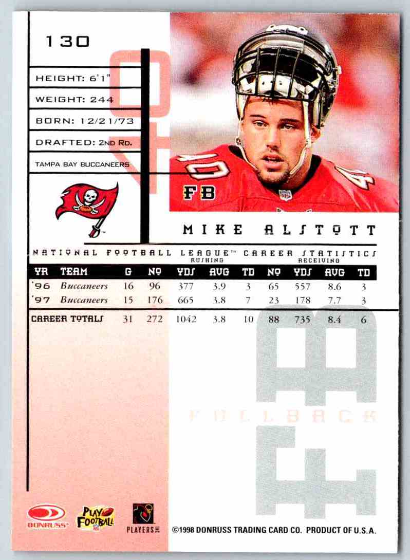 1998 Leaf Rookies And Stars Mike Alstott